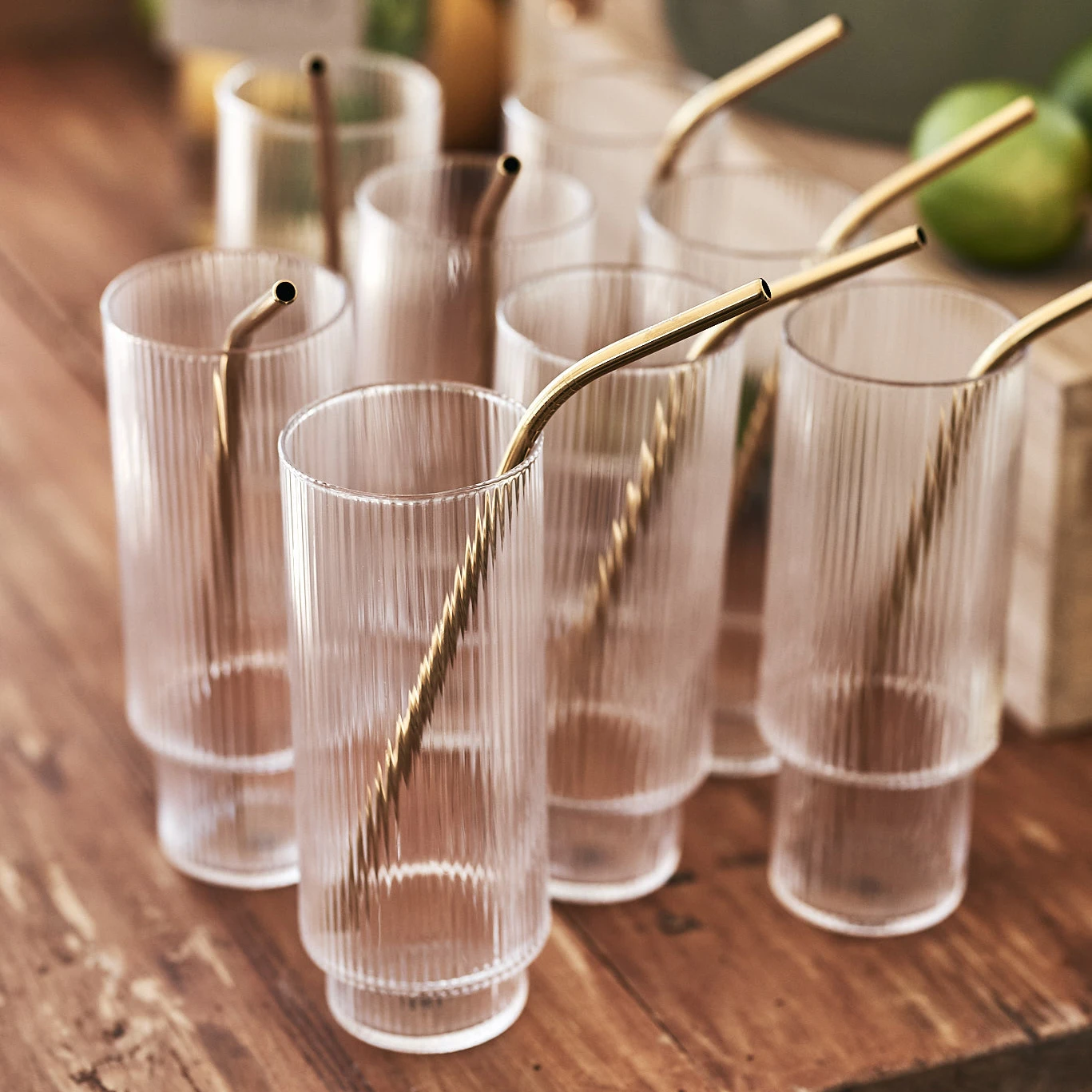 Ferm LIVING Ripple Longdrink-Glas 4er Pack 3 Ferm LIVING Ripple Longdrink-Glas 4er Pack – Bild 3