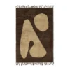 Ferm LIVING Abstract Teppich Brown-off-white