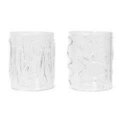 Ferm LIVING Doodle Wasserglas Tall 2er Pack