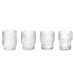 Ferm LIVING Ripple Glas 4er Pack